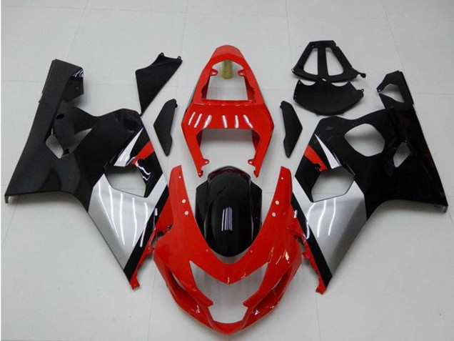 Carenagens Moto Suzuki GSXR 600/750 2004-2005 - Vermelho Prata Preto