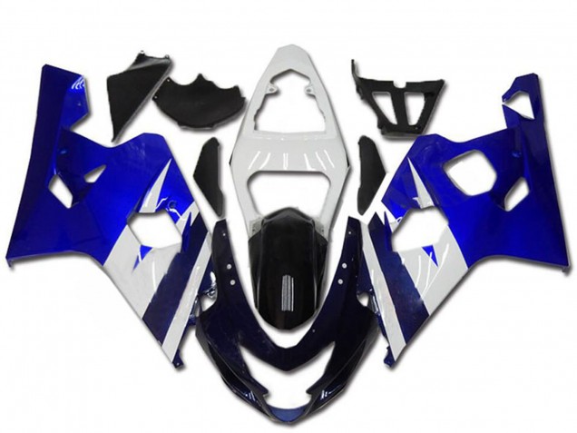 Kits Carenagem Moto Suzuki GSXR 600/750 2004-2005 - Branco Azul Preto