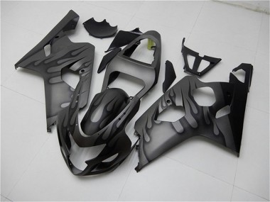 Carenagens Moto Suzuki GSXR 600/750 2004-2005 - Cinzento Preto Chama