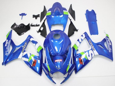 Carenagens Moto Suzuki GSXR 600/750 2006-2007 - Azul Branco Verde Vermelho