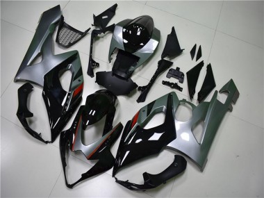 Carenagem Moto Suzuki GSXR 1000 2005-2006 - Preto Brilhante Prata