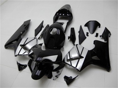 Carenagens Moto Honda CBR600RR 2003-2004 - Prata Preto Brilhante Listra
