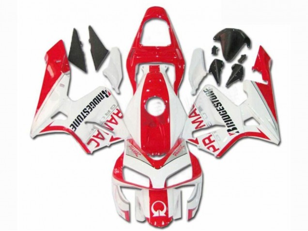 Carenagens Moto Honda CBR600RR 2003-2004 - Branco Vermelho Pramac Bridgestone