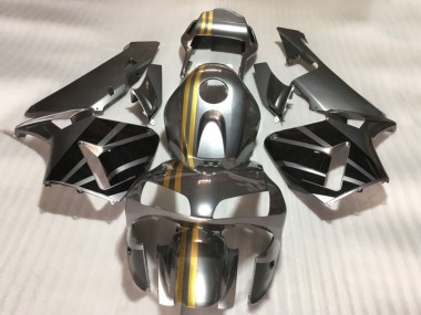 Carenagens Moto Honda CBR600RR 2003-2004 - Prata Ouro Preto Brilhante