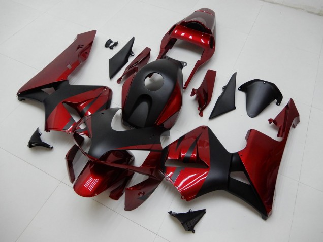 Carenagens Moto Honda CBR600RR 2003-2004 - Vermelho Preto Fosco Listra