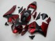 Carenagens Moto Honda CBR600RR 2003-2004 - Vermelho Preto Fosco Listra