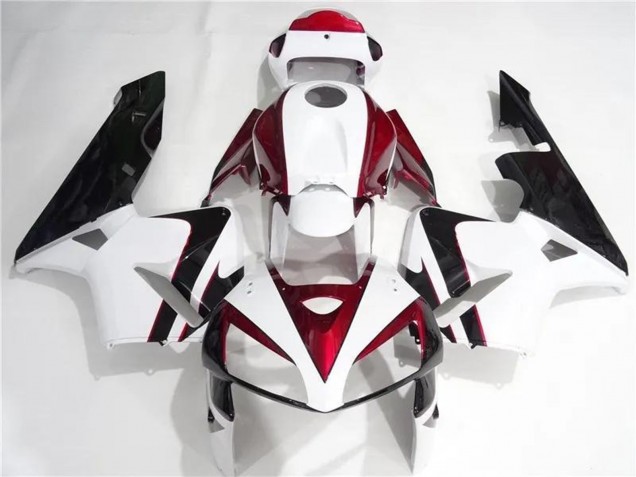 Kits Carenagens Moto Honda CBR600RR 2005-2006 - Branco Vermelho Preto