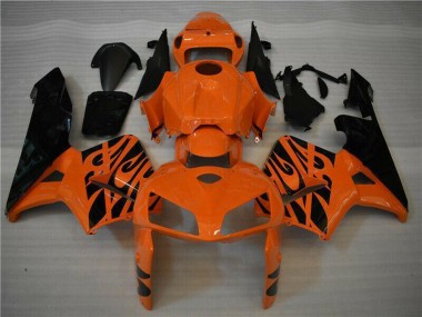Carenagem Moto Honda CBR600RR 2005-2006 - Laranja Preto Chama