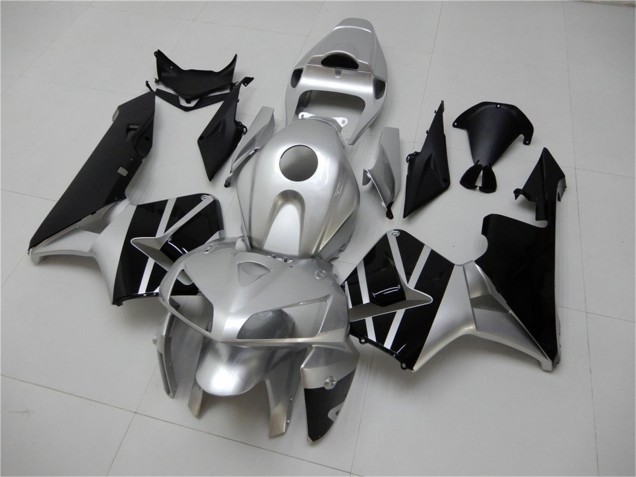 Carenagem Moto Honda CBR600RR 2005-2006 - Prata Preto