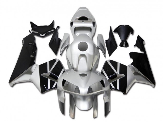 Carenagem Moto Honda CBR600RR 2005-2006 - Prata Preto