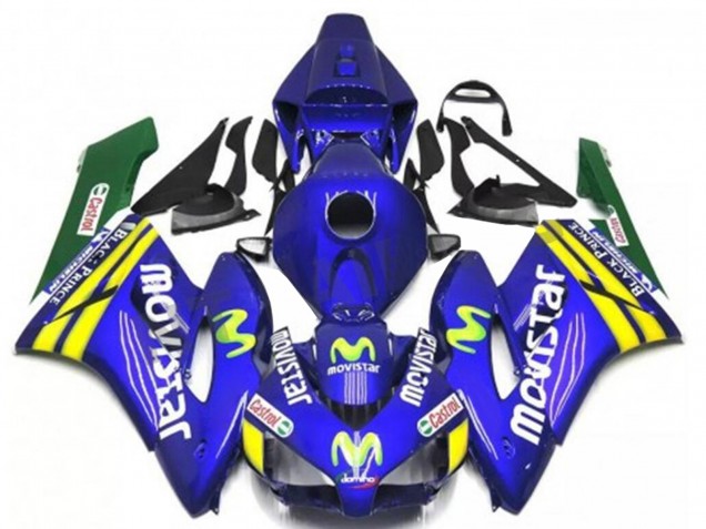 Carenagens Moto Honda CBR1000RR 2004-2005 - Azul Amarelo Verde MoviStar Vermelho Castrol