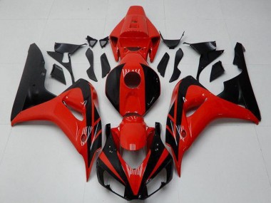 Kits Carenagens Moto Honda CBR1000RR 2006-2007 - Vermelho Preto Brilhante