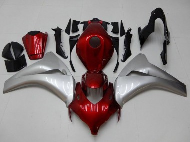 Carenagens Moto Honda CBR1000RR 2008-2011 - Prata Vermelho Castanho