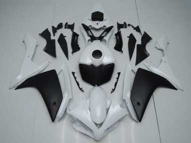 Carenagem Moto Yamaha YZF R1 2007-2008 - Branco Preto Fosco