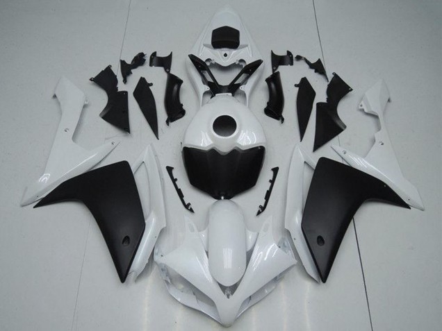 Carenagem Moto Yamaha YZF R1 2007-2008 - Branco Preto Fosco
