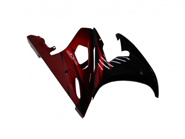 Kits Carenagem Moto Yamaha YZF R6 2003-2004 - Preto Brilhante Vermelho