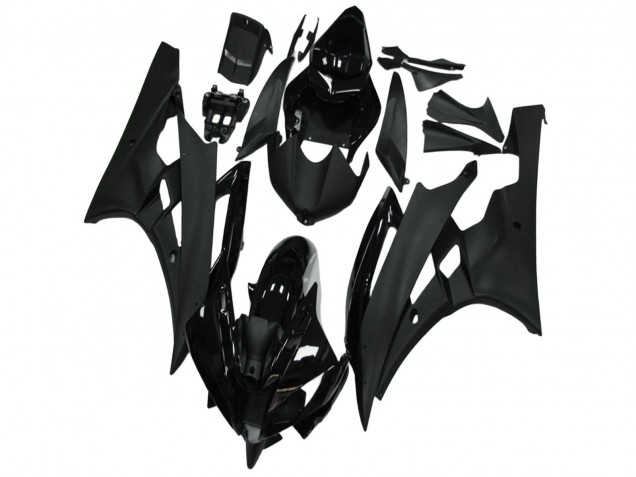 Carenagem Moto Yamaha YZF R6 2006-2007 - Preto Brilhante Preto Fosco