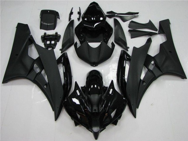Carenagem Moto Yamaha YZF R6 2006-2007 - Preto Brilhante Preto Fosco