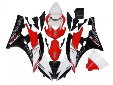 Carenagens Moto Yamaha YZF R6 2006-2007 - Branco Vermelho Preto