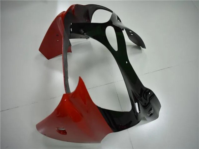 Carenagens Moto Kawasaki ZX6R 2000-2002 - Branco Vermelho Preto Brilhante