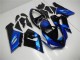 Kits Carenagem Moto Kawasaki ZX6R 2005-2006 - Azul Preto Brilhante
