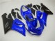 Carenagens Moto Kawasaki ZX6R 2005-2006 - Azul Preto Fosco