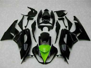 Carenagens Moto Kawasaki ZX6R 2009-2012 - Preto Brilhante Verde