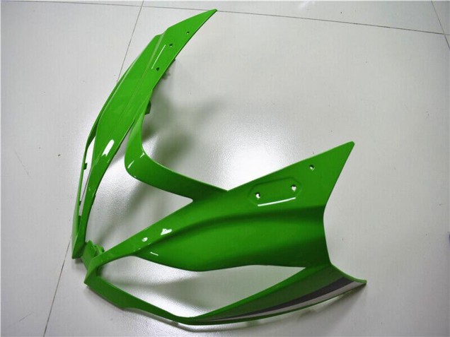 Carenagens Moto Kawasaki ZX6R 2013-2018 - Verde Branco Preto Brilhante