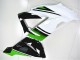 Carenagens Moto Kawasaki ZX6R 2013-2018 - Verde Branco Preto Brilhante