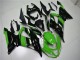 Carenagem Moto Kawasaki ZX6R 2013-2018 - Verde Preto Brilhante
