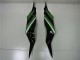 Carenagem Moto Kawasaki ZX6R 2013-2018 - Verde Preto Brilhante