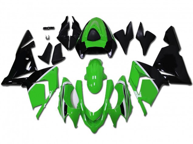 Carenagens Moto Kawasaki ZX10R 2004-2005 - Verde Preto Brilhante