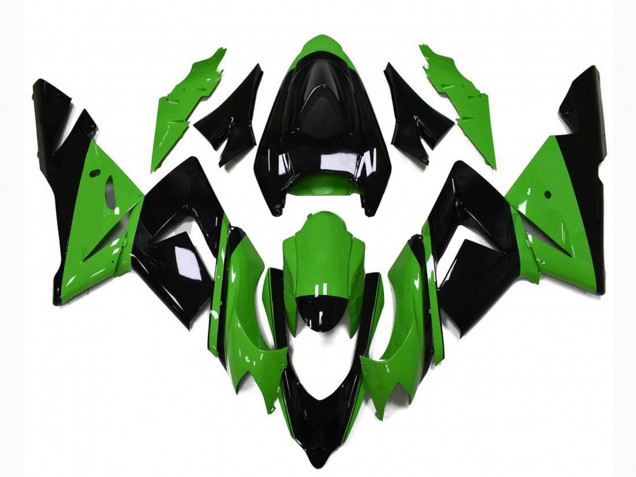 Carenagens Moto Kawasaki ZX10R 2004-2005 - Preto Brilhante Verde