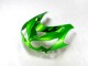 Carenagem Moto Kawasaki ZX14R ZZR1400 2012-2024 - Verde Preto Brilhante