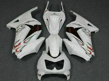 Carenagens Moto Kawasaki EX250 2008-2012 - Branco Vermelho