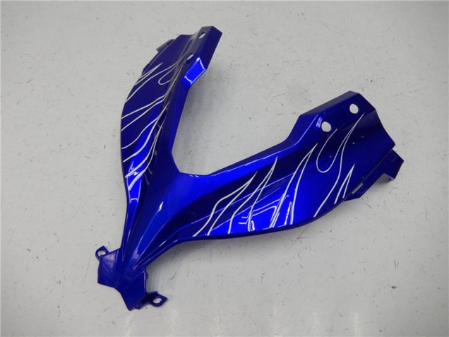 Carenagens Moto Kawasaki Ninja 300 EX300R 2013-2024 - Azul Preto Branco Chama