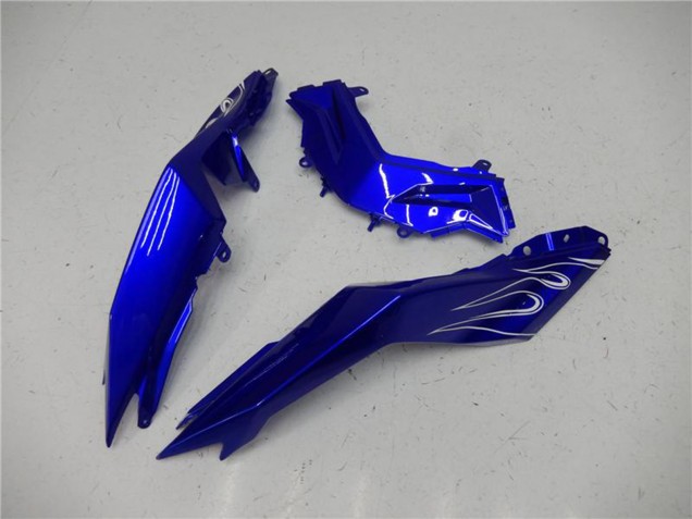 Carenagens Moto Kawasaki Ninja 300 EX300R 2013-2024 - Azul Preto Branco Chama