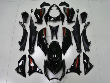 Carenagens Moto Kawasaki Z800 2013-2018 - Preto Brilhante Vermelho Prata
