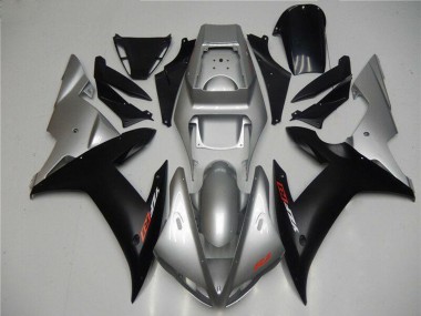 Carenagens Moto Yamaha YZF R1 2002-2003 - Prata Preto Fosco