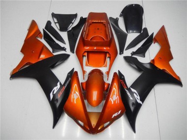 Carenagens Moto Yamaha YZF R1 2002-2003 - Laranja Preto Fosco
