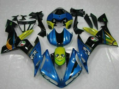 Carenagens Moto Yamaha YZF R1 2004-2006 - Azul Amarelo Tubarão