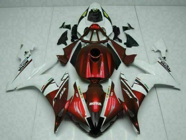 Carenagens Moto Yamaha YZF R1 2004-2006 - Branco Vermelho Amarelo Motul 46