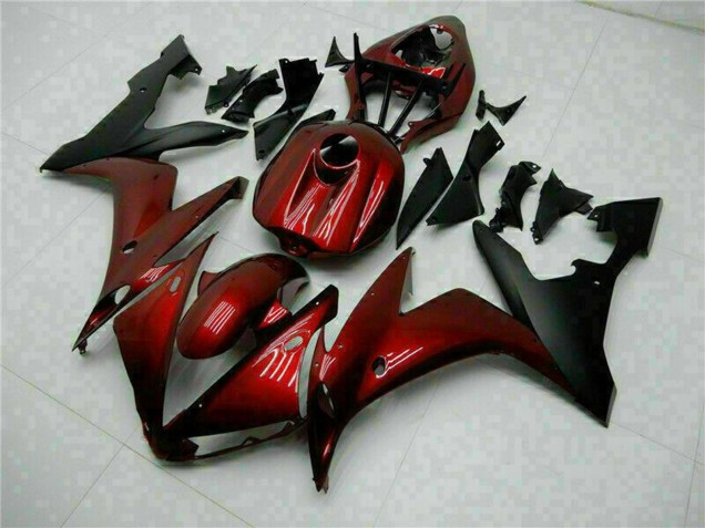 Carenagens Moto Yamaha YZF R1 2004-2006 - Vermelho Castanho Preto Fosco