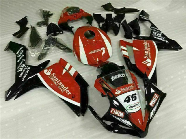 Carenagens Moto Yamaha YZF R1 2007-2008 - Vermelho Branco Preto Fimer Santander 46