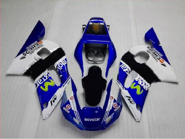 Carenagens Moto Yamaha YZF R6 1998-2002 - Branco Azul Preto MoviStar ENEOS Yamalube