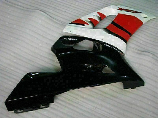 Carenagem Moto Yamaha YZF R6 1998-2002 - Branco Vermelho Preto Brilhante