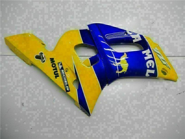 Carenagens Moto Yamaha YZF R6 1998-2002 - Amarelo Azul Branco Camelo Motul