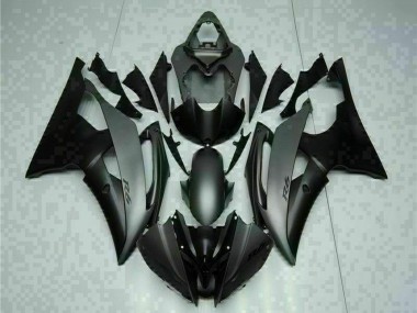 Carenagens Moto Yamaha YZF R6 2008-2016 - Cinzento Preto Fosco
