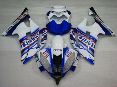 Carenagens Moto Yamaha YZF R6 2008-2016 - Branco Azul Vermelho Sterilgarda Volvo Fimer Yamalube