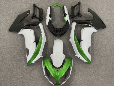 Carenagens Moto Kawasaki Ninja 650R 2009-2011 - Branco Verde Preto Fosco